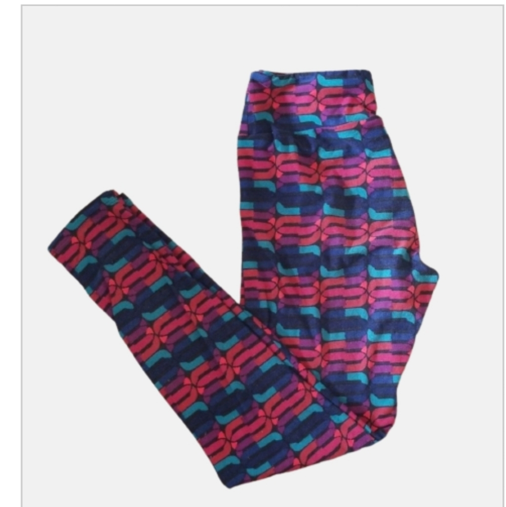 Lularoe multicolored chain link leggings OS